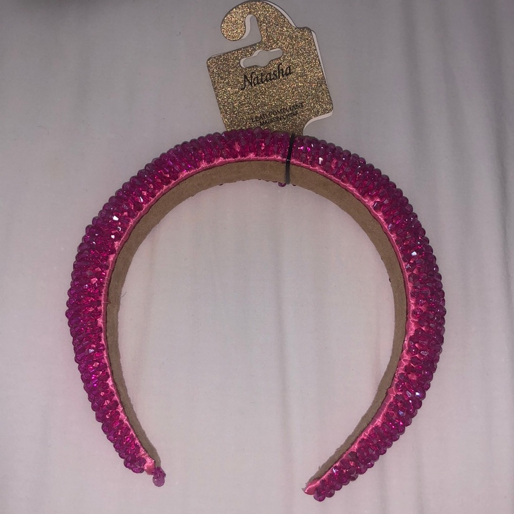 Nordstrom Natasha Couture Pink Beaded Headband